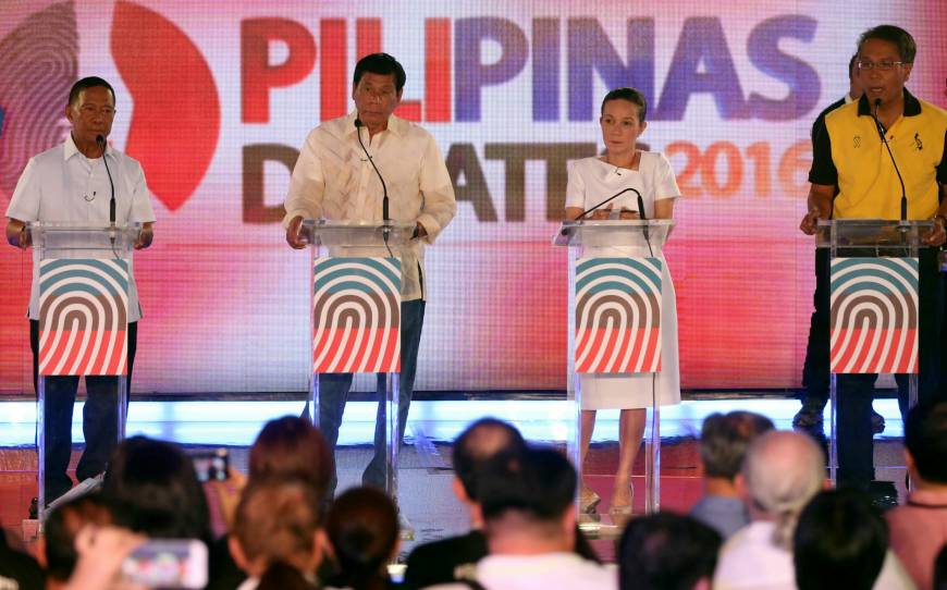 Philippine presidential debate erupts into heated exchanges, gets