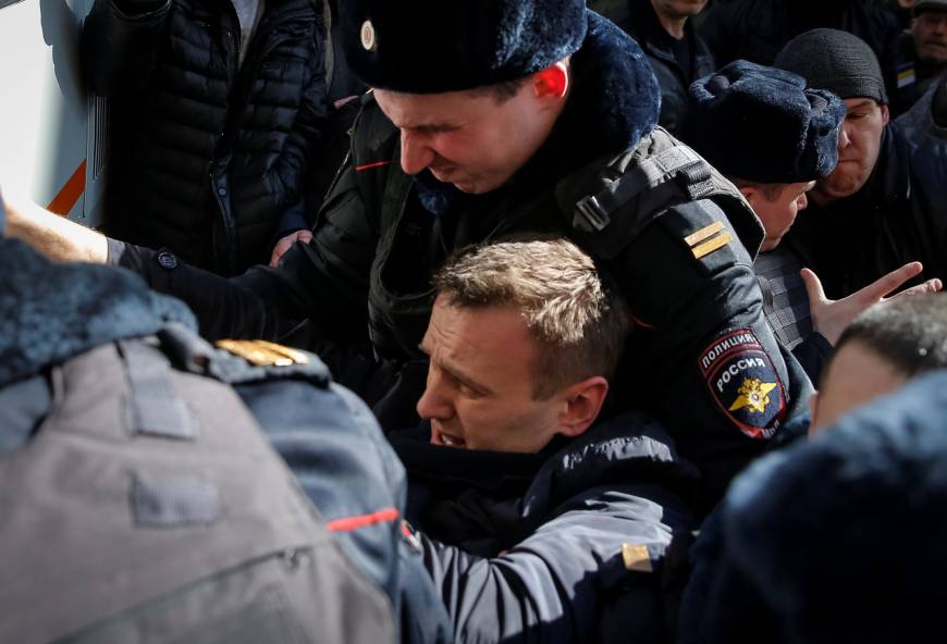 Opposition Leader Navalny Arrested In Moscow As Russians Defy Protest ...