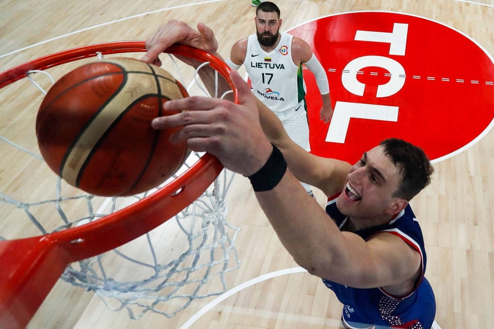 Serbia moves into World Cup semifinals by beating Lithuania, which