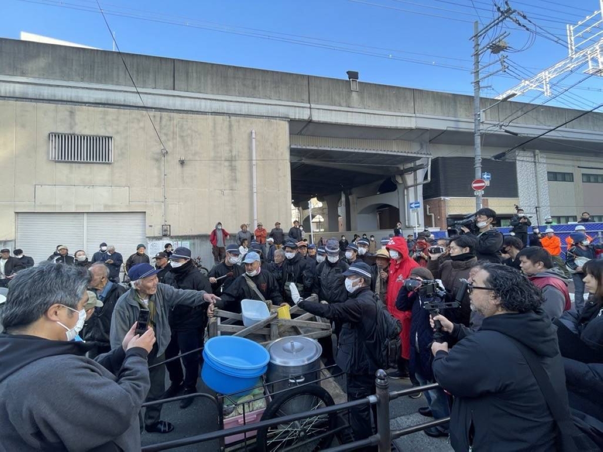 Osaka eviction of homeless from former welfare center sparks protest