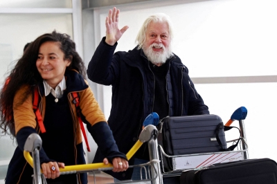 Freed anti-whaling campaigner Paul Watson arrives in France