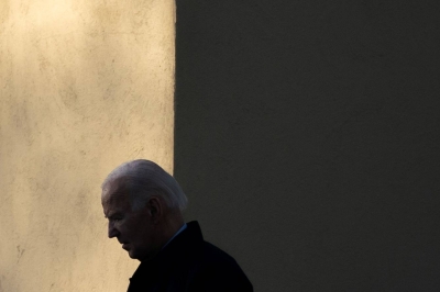 Fade out: Biden disappears into background