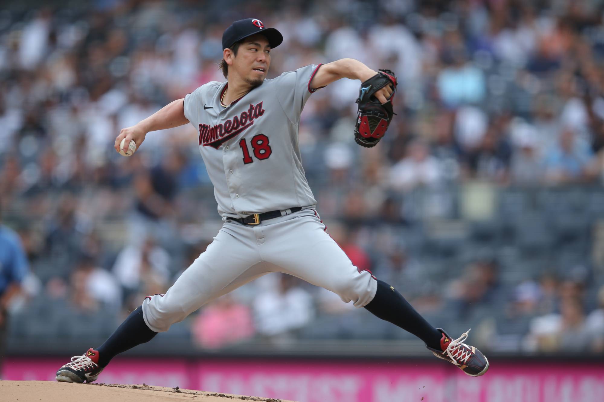 Twins pitcher Kenta Maeda leaves with injury in blowout loss to