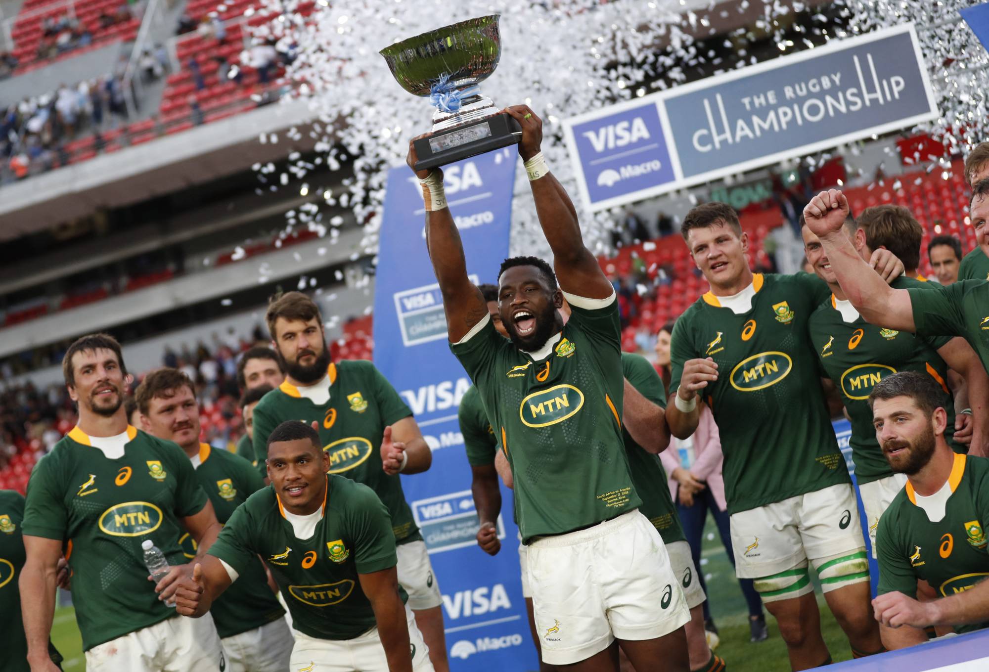 Boks down Argentina but it's not enough to win Rugby Championship title