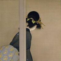 \"Waiting for the Moon\" (1926) by Shoen Uemura. | KEIJI UEMATSU &amp; GALLERY NOMART
