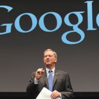 Now on the shelves: Google Inc. Executive Chairman Eric Schmidt promotes the Nexus 7 tablet device at a launch ceremony in  Tokyo on  Tuesday. | AFP-JIJI