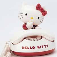 A 1980s retro-style Kitty dial telephone | YOSHIAKI MIURA PHOTO