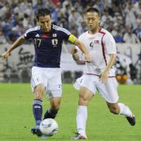 He\'s back: Makoto Hasebe wants to make his mark against Uzbekistan. | KYODO PHOTO