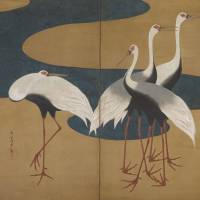 Suzuki Kiitsu\'s \"Cranes\" (19th century) | THE FEINBERG COLLECTION