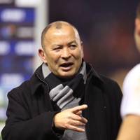 Former Japan coach Eddie Jones led the Brave Blossoms to three wins at the 2015 Rugby World Cup. | KYODO