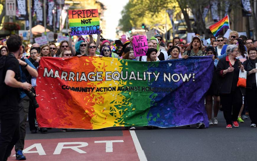 Thousands Rally In Support Of Australia Gay Marriage Ballot As Polls