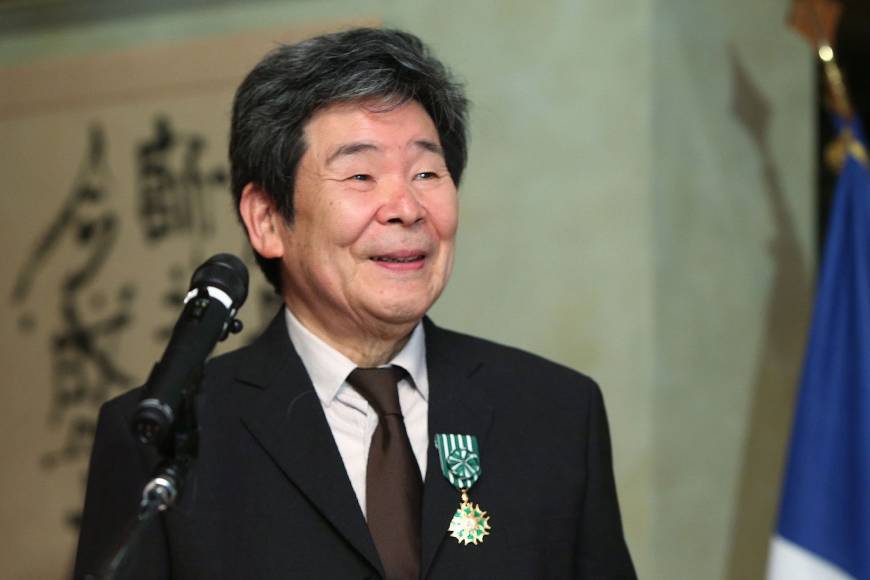 Isao Takahata smiles after receiving the Officier of L