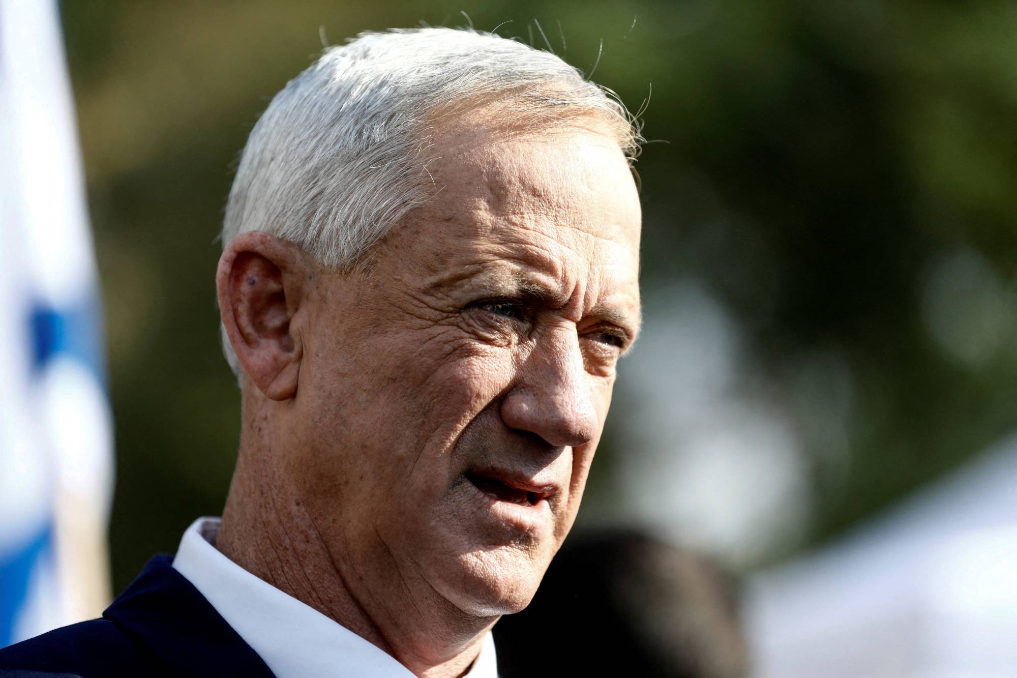 Benny Gantz, who was the leader of Israel’s defense ministry, is said to have discussed ammunition held in Israel with U.S. Defense Secretary Lloyd Austin. | REUTERS