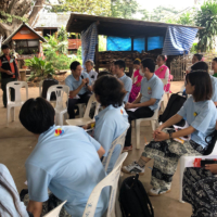TASC participants hold a group discussion in Chiang Mai during a field trip to Thailand between August and September.