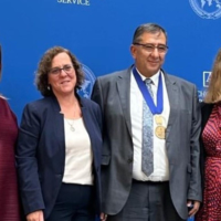 Abu-Nimer (second from right) was designated in 2023 as the inaugural Abdul Aziz Said Chair in International Peace and Conflict Resolution at American University’s School of International Service in Washington, D.C. | MOHAMMED ABU-NIMER