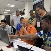 Participants take part in a training program on remote sensing technology at the PCCC in November 2019. | PCCC