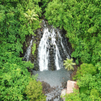 Kepirohi Waterfall in Pohnpei, Micronesia