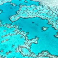 Famous Heart Reef of Great Barrier Reef, Australia