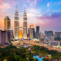 The Petronas Twin Towers in Kuala Lumpur are the tallest twin skyscrapers in the world. | GETTY IMAGES